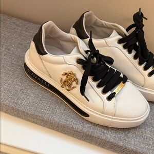 Roberto Cavalli White and Black Sneakers